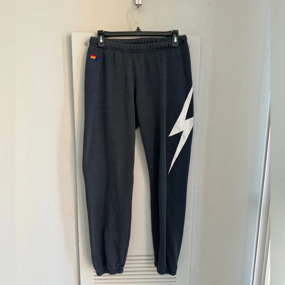 AVIATOR NATION Bolt Sweatpants in Charcoal M_4